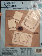 Bucilla Stamped Cross Stitch "Lilacs Table Runner" 14X40 32326