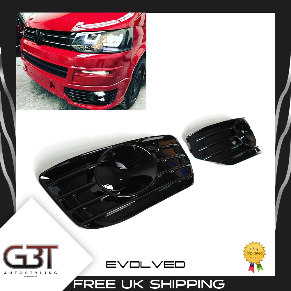 FOR VW TRANSPORTER T5.1 REMOVEABLE SPORTLINE FOG LIGHT COVERS 2010