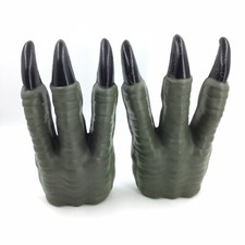 Jurassic World JW Velociraptor Raptor Green Costume Claws Feet Hands Halloween