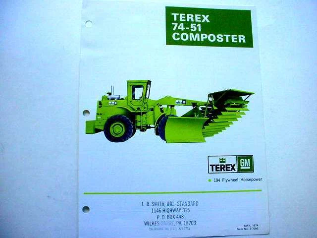 4 Pieces Terex 33C Wheel Loader, 74-51 Composter & More - Image 3 of 4