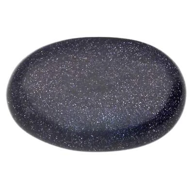LEBENSQUELLE PLUS Blue Flow Disc Stone | Flat Gemstone Massage Stone Fidget