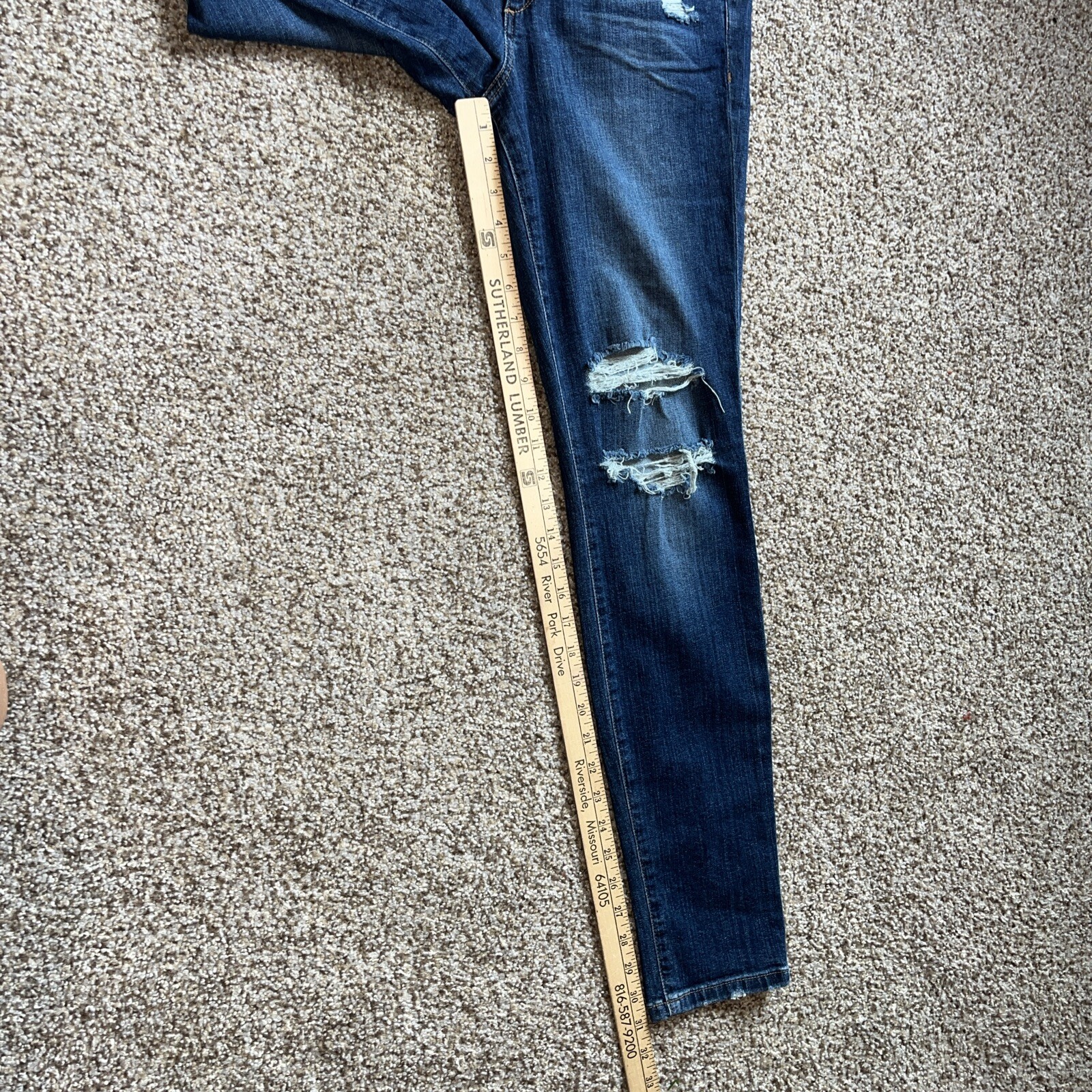 Joes Joe’s The Skinny Jeans Womens 30 (32 X 31)  Medium Wash Denim Distressed - View 9
