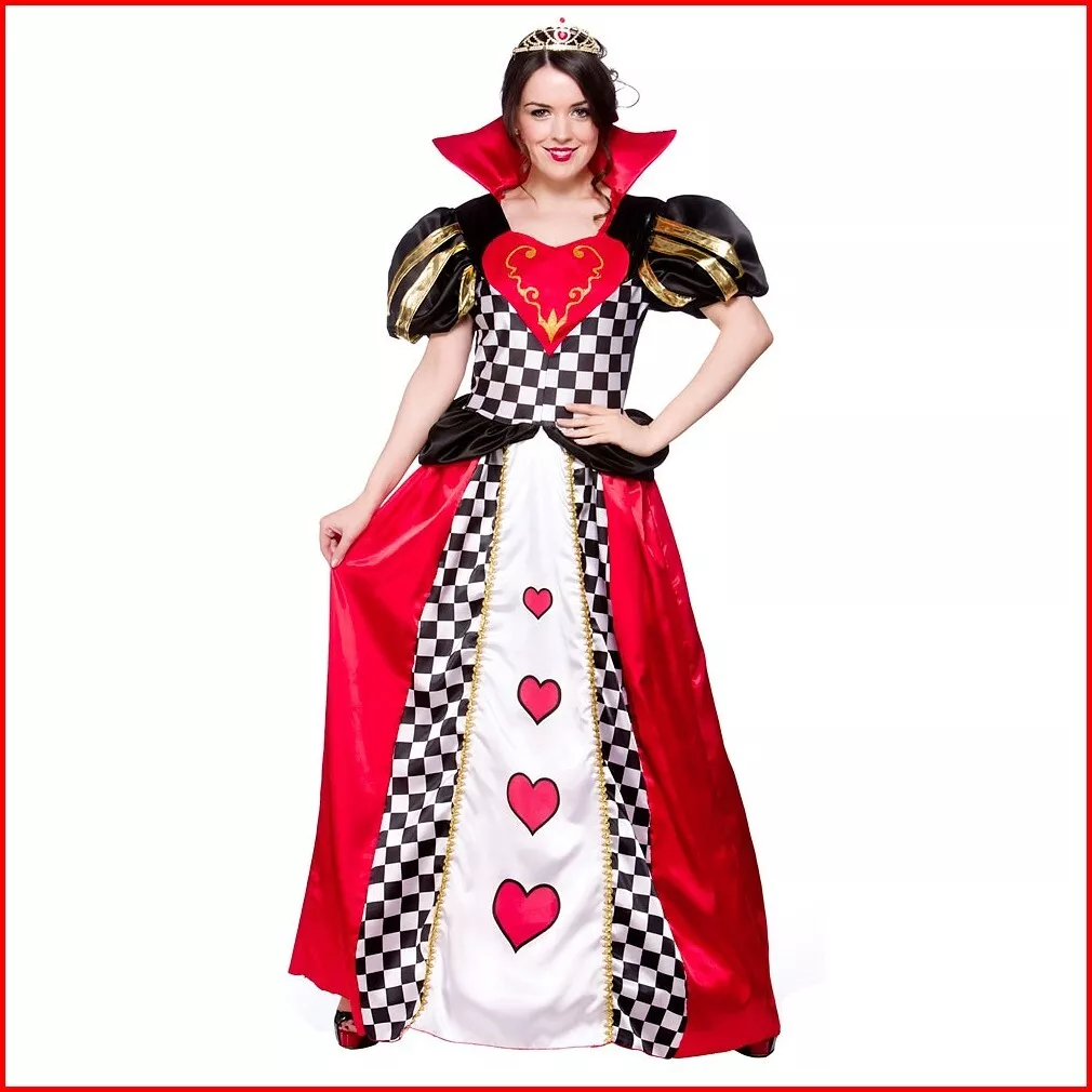 Costume Carnevale Donna Da Regina Di Cuori Vestito Travestimento