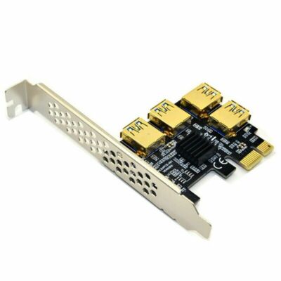 PCI-E PCI Express Riser Karte 1x auf 16x 1 bis 4 USB 3.0 Slot Multiplikator Hub Adapter