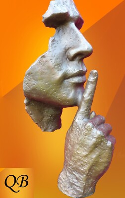 BRONZE SKULPTUR FIGUR STILLE UND GELASSENHEIT ZEITGENÖSSISCHE MODERNE KUNST STATUE GESICHT