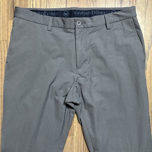 Pantalones de golf Vineyard Vines para hombre 36x34 grises sobre la marcha OTG rendimiento elástico - Imagen 2 de 16