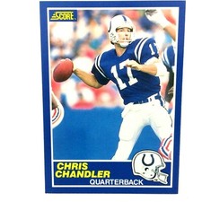 Chris Chandler 1989 Score Rookie Card #27 NFL Indianapolis Colts . rookie card picture