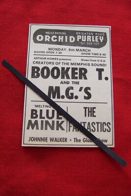 THE ORCHID PURLEY ORIGINAL VINTAGE 1970 ADVERT BOOKER T AND THE M.G.'S