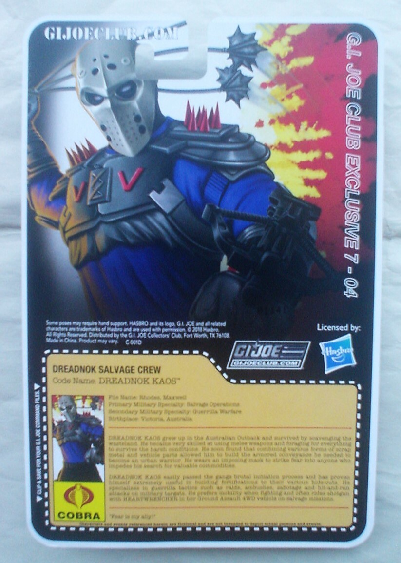 DUSTY & KAOS GI Joe Collectors Club FSS 7.0 Hasbro Dreadnok 1:18 4