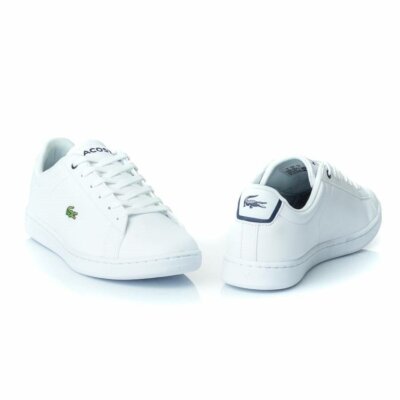 Kids Boys Lacoste Carnaby Evo Bl Spj White Navy Trainers