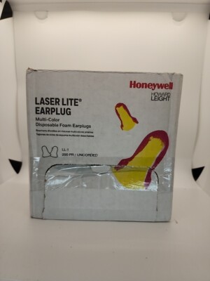 Howard Light Honeywell Laser Lite Earplug, 180 Pair Box Multi-color