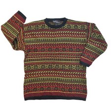 Vintage Acrylic/Wool Geometric Il Punto Di Firenze Sweater Made In Italy Size L