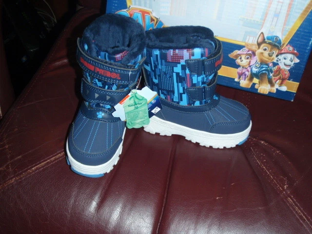 Botas de nieve Nickelodeon para niños pequeños/niños pequeños Paw Patrol forradas de piel azul/azul talla 7t Foto 3 de 4