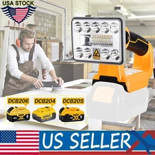 9W 1000LM LED Work Light for DeWalt 20V Li-Ion Battery Outdoor Flashlight Torch