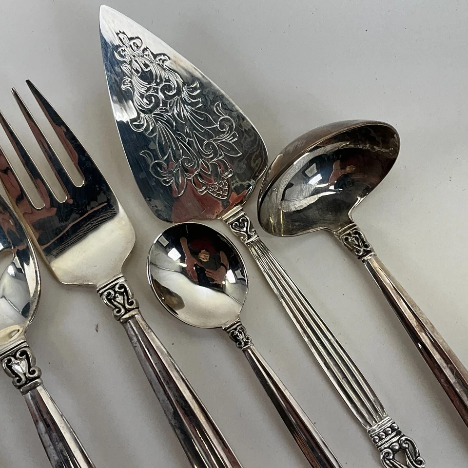 Plato de plata Godinger antiguo Copenhagen lote de 6 piezas para servir Foto 4 de 4