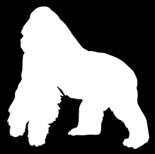Gorilla Silhouette # 2 Decal Vinyl Car Window Decal Bumper Sticker US Seller