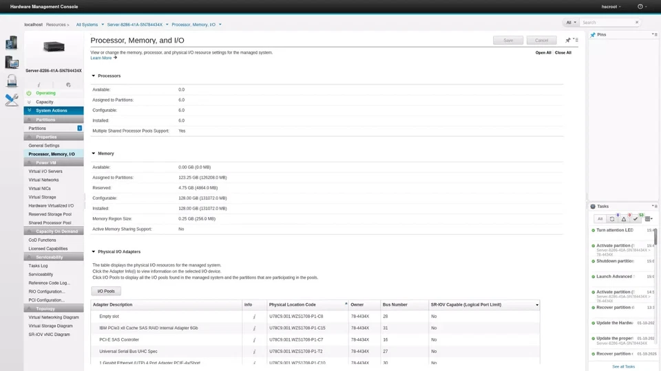 IBM Power S814 8286-41A 1x 6C 3.02GHz Power8 CPU 128GB RAM 18x SFF Bay 4U Server - Image 2 of 4