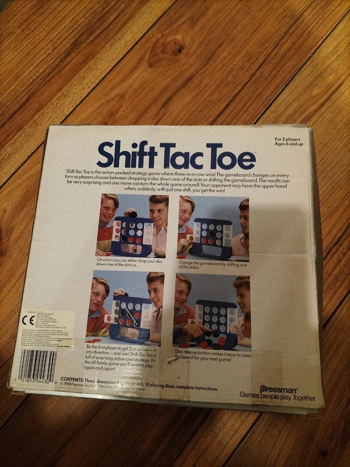 SHIFT TAC TOE GAME PRESSMAN 1988 - TIC TAC TOE LOVELY CONDITION RARE VINTAGE  - Image 2 of 4