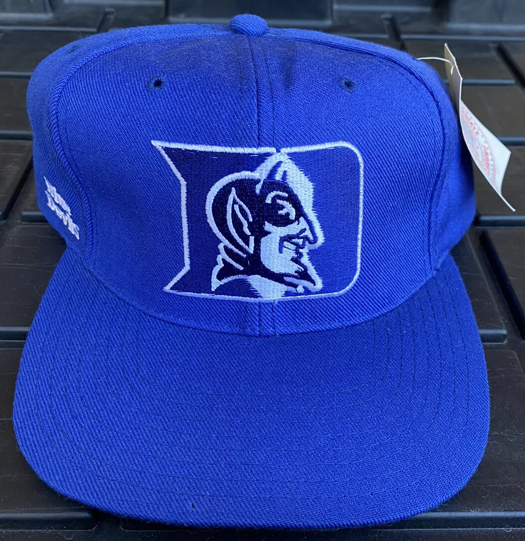 Men's Mitchell & Ness Royal/White Duke Blue Devils Sharktooth Snapback Hat