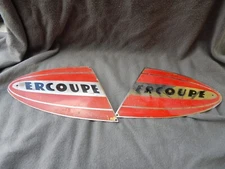 Vintage 1940's? Original? Brass Ercoupe Airplane Badges Emblems Right & Left Est