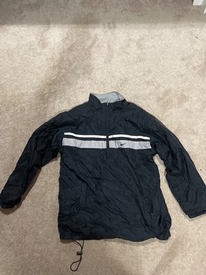 vintage reversible nike windbreaker jacket | navy blue | cinch waist
