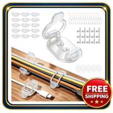 Cable Organizer Clips 15 Pack Adjustable Silicone Reusable Cord Management
