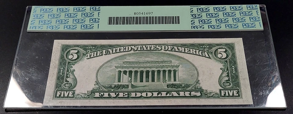 1934 C $5 Federal Reserve Note, Chicago, Wide Face, Gem New 66 PPQ! Fr#1959G. - Image 4 of 4