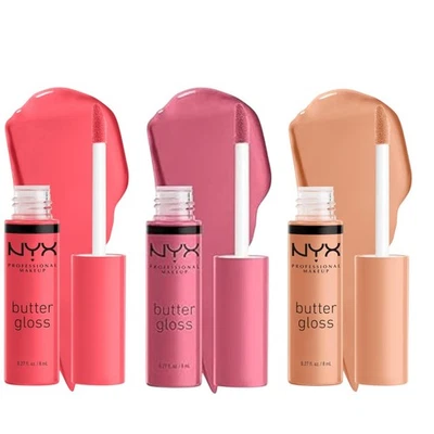 NYX Professional Makeup Butter Lip Gloss 8ml Choose Your Shade Brand New