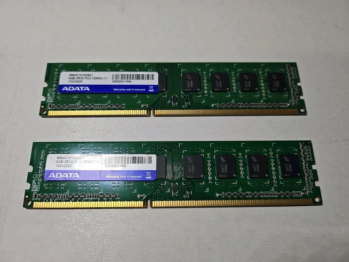 ADATA DDR3 SDRAM 8 GB Capacity per Module RAM 2 Modules for sale