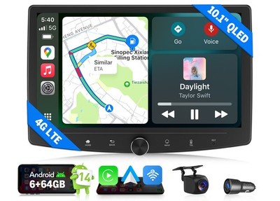 10.1'' Double DIN QLED Car Stereo HeadUnit Apple CarPlay Android Auto BT DSP 6+64