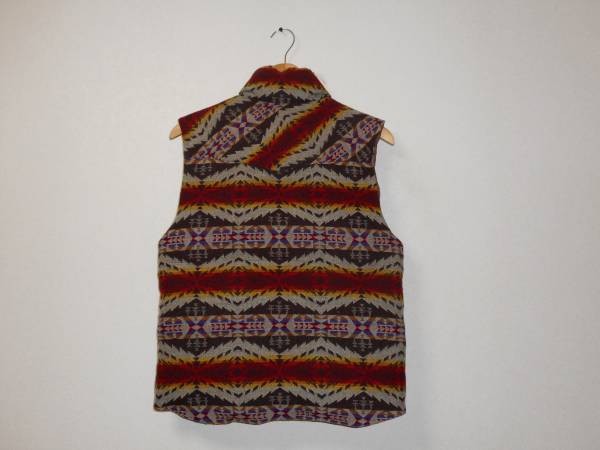 Pendleton Native Wool Down Vest S Native Pattern … - image 2