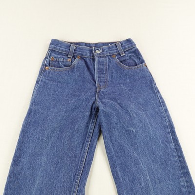Vintage Levis 301 Jeans Womens 25x30 Blue Denim Button Fly