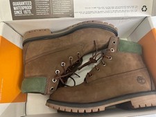 Timberland Premium 6-Inch Waterproof Boot-Dark Brown Nubuck-SIZE 6 Juniors New