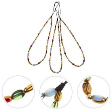 3pcs Cute Beaded Phone Lanyards Cellphone Charm Rope Wrist Straps Mobile Phone
