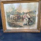 Edouard Debat-Ponson lithograph, Young Farmers 1880's