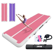 6.6ft Gymnastics Mat Air mat 4" Thick Inflatable Tumbling Track w/Electric Pump