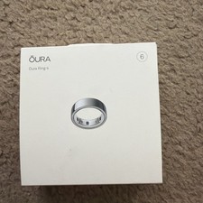 Oura Ring 4 Activity Tracker Smart Ring Size 6 Silver w/ Charger  Cable/protect