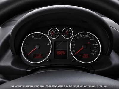 Fits Audi A2 8Z 1999-2002  4-Teilig Poliert Aluminium Tachoringe Tacho Ringe