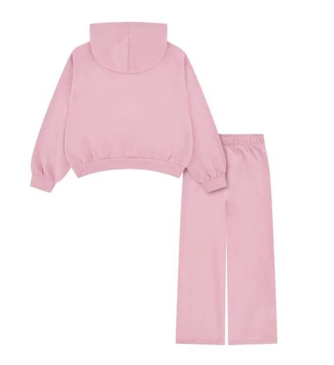 Converse Girls Boys Hoodie Sweatpants Pink 2-Piece Relaxed Fit Elastic Waist thumbnail 4