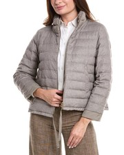 Piumino trapuntato donna Herno misto seta e cashmere