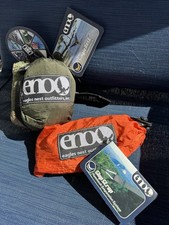 Lot ENO SingleNest Hammock Green & Gold + SlopStrap, Eagle's Nest Outfitters NWT