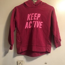 ZARA Girls Keep Active Hot Pink Fuchsia Hoodie Size 9