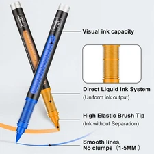 Acrylic Paint Markers Pens, 36 Colors Waterproof & Long-Lasting Ink, Brush Ti...