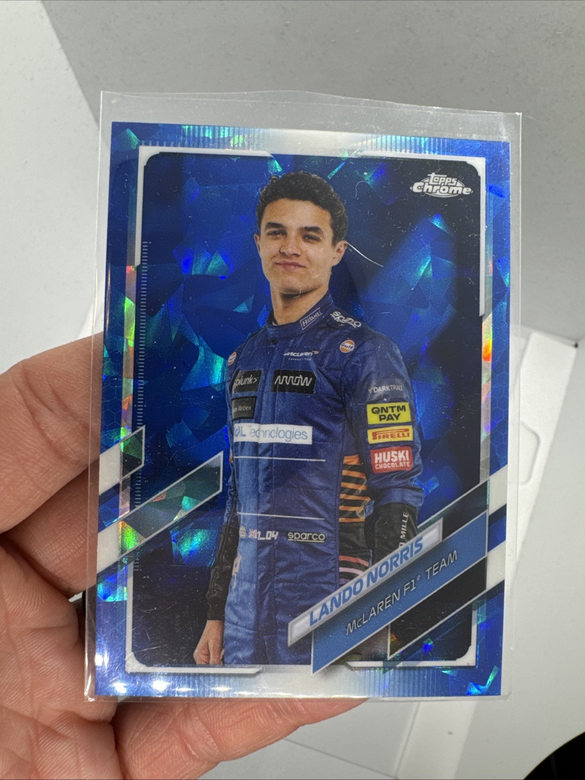 2021 Lando Norris Sapphire Topps Chrome #6 F1 Formula 1