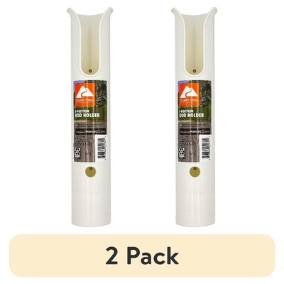 2 Pack White Plastic Adjustable Fishing Rod Holder for Marine Boat Fishing