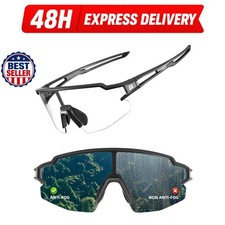 ROCKBROS Photochromic Sports Sunglasses UV400 Anti Fog Cycling Running