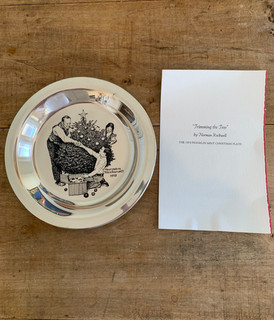 Sterling Silver Commemorative Plate 6 oz Franklin Mint Trimming the Tree