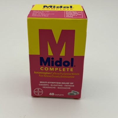 Midol Complete Multi-Symptom Menstrual Relief Caplets 40 Count Exp 06/2027