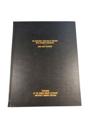 Emotional Problems Children Learning Disabilities Mayberry 1974 Thesis Special
