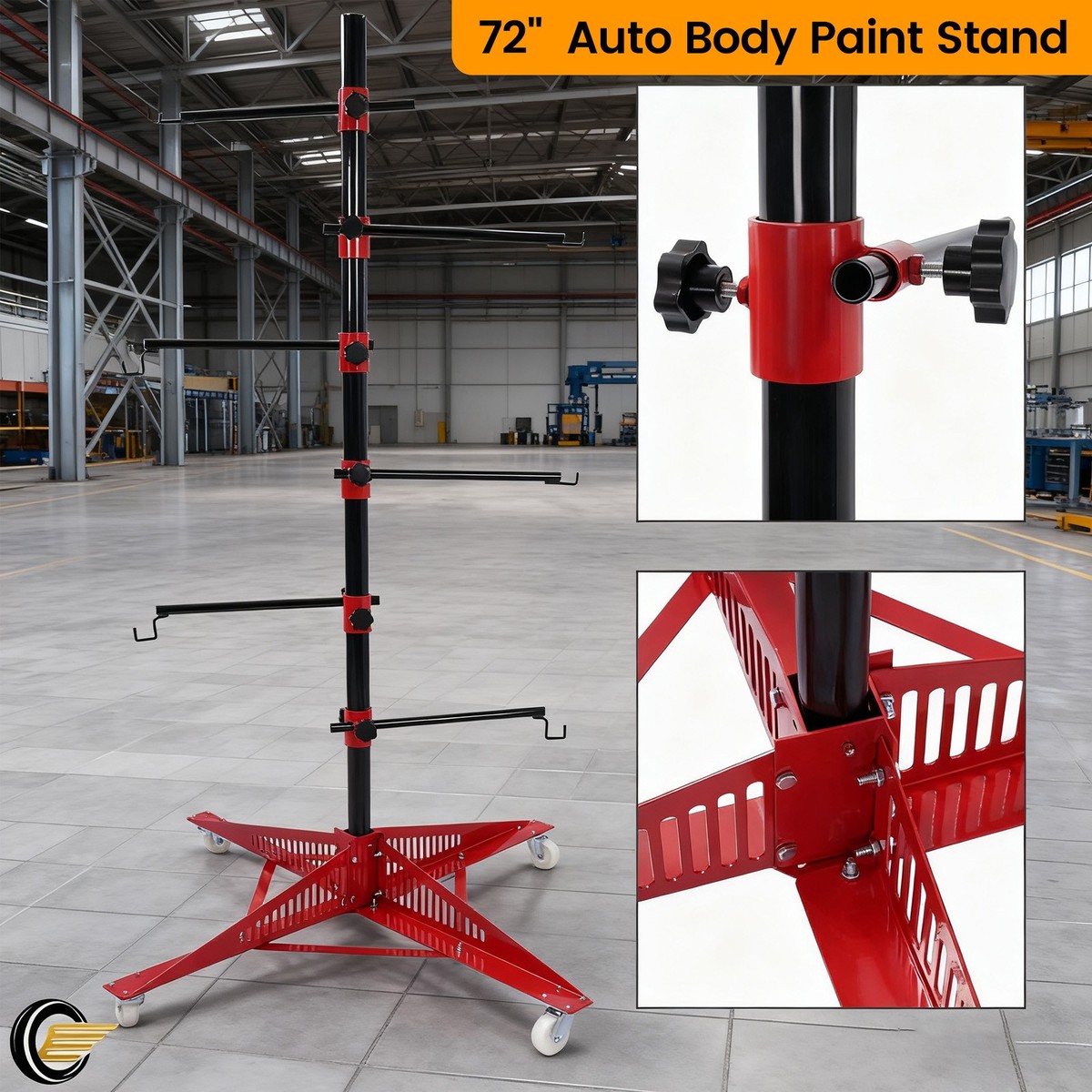 72'' Auto Body Door Bumper Fender Panel Tree Paint Stand Holder